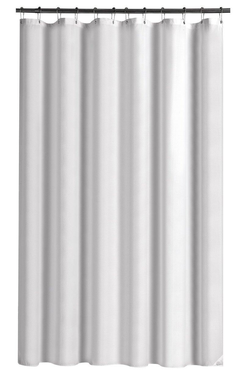 Home Queen Waffle Weave Shower Curtain, Bath Liner with Soft Touch, Water Repellent Bathroom Curtain Liner with Bottom Magnets and Reinforced Grommets,72 W x 72 L Inches, White - Image 2